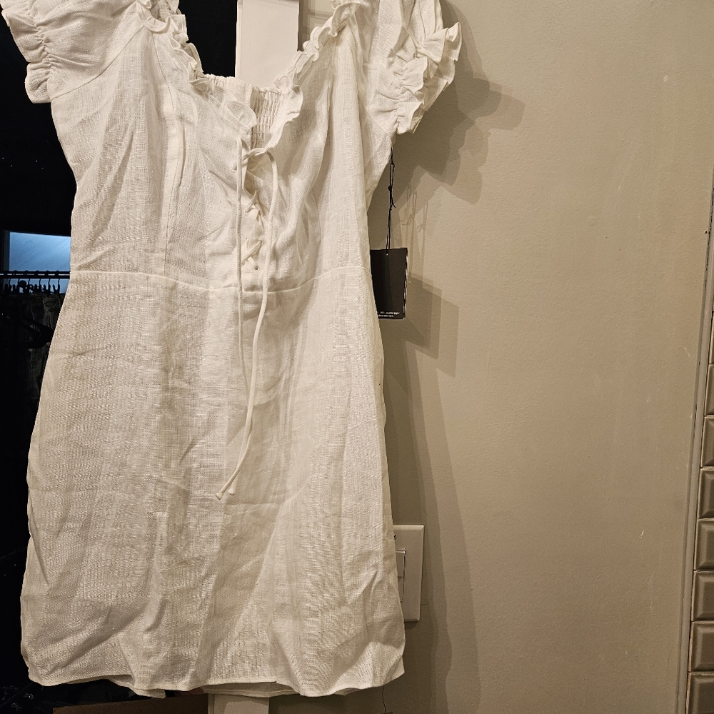 Reformation Klara linen mini dress